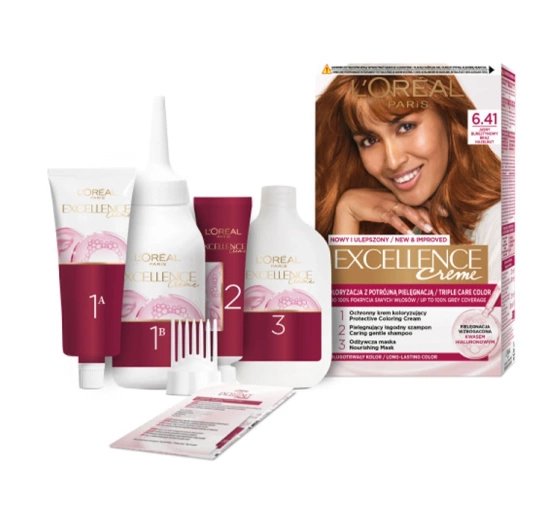LOREAL EXCELLENCE CREME 6.41 ЯНТАРНО КОРИЧНЕВЫЙ 