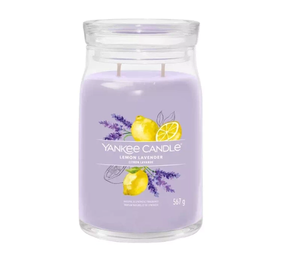 Натисніть на картинку, щоб її збільшити YANKEE CANDLE SIGNATURE АРОМАТИЧНА СВІЧКА LEMON LAVENDER 567Г