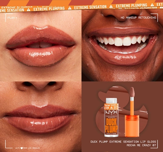 NYX PROFESSIONAL MAKEUP DUCK PLUMP БЛЕСК ДЛЯ УВЕЛИЧЕНИЯ ГУБ 07 MOCHA ME CRAZY 7МЛ
