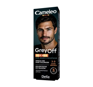 DELIA CAMELEO MEN GREY OFF ФАРБА ДЛЯ ВОЛОССЯ ТА БОРОДИ В ПАКЕТИКАХ 3.0 DARK BROWN 2x15МЛ