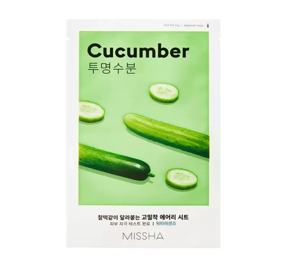 MISSHA AIRY FIT SHEET УВЛАЖНЯЮЩАЯ ТКАНЕВАЯ МАСКА CUCUMBER 19МЛ