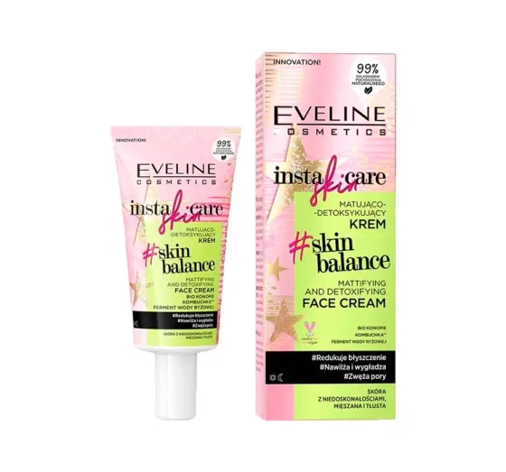 EVELINE INSTA SKIN CARE SKIN BALANCE КРЕМ ДЛЯ ЛИЦА ДЛЯ МАТИРОВАНИЯ И ДЕТОКСИКАЦИИ 50МЛ