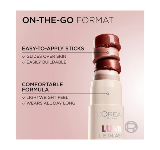 L'Oréal Paris Lumi Le Glass хайлайтер-стик 620 Glassy Pink Ballet 5г