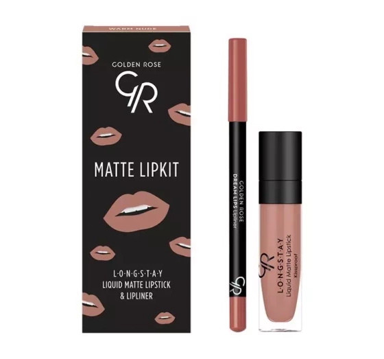 GOLDEN ROSE MATTE LIPKIT НАБІР ДЛЯ МАКІЯЖУ ГУБ WARM NUDE