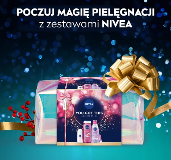 NIVEA You Got This набір косметики для догляду за обличчям та тілом з косметичкою
