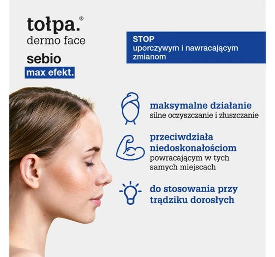 TOŁPA DERMO FACE SEBIO НОРМАЛІЗУЮЧА ГЛИБОКО ОЧИЩУВАЛЬНА МАСКА 2X6 МЛ