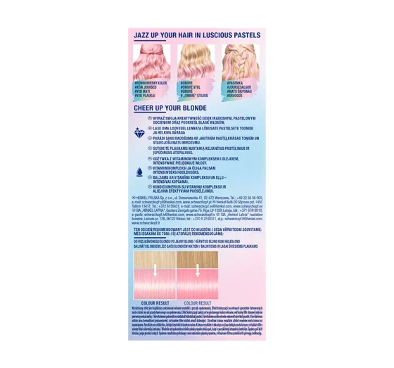 SCHWARZKOPF LIVE ULTRA BRIGHTS PRETTY PASTELS КРАСКА ДЛЯ ВОЛОС СРЕДНЕЙ УСТОЙЧИВОСТИ P123 ROSE GOLD