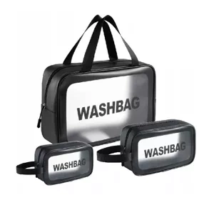 ECARLA WASHBAG НАБОР КОСМЕТИЧЕК 3 ШТ ЧЕРНЫЙ