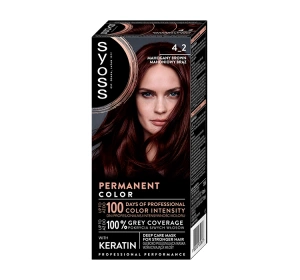 SYOSS PERMANENT COLORATION СТІЙКА ФАРБА 4_2 МАХООНОВИЙ КОРИЧНЕВИЙ