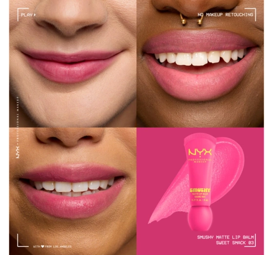 NYX Professional Makeup Smushy матовий бальзам для губ 03 Sweet Smack 8 мл