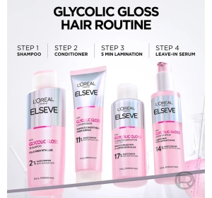 LOREAL ELSEVE GLYCOLIC GLOSS СЫВОРОТКА БЕЗ СМЫВАНИЯ ДЛЯ МАТОВЫХ И ЖЕСТКИХ ВОЛОС 150 МЛ