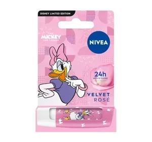 NIVEA DISNEY MICKEY AND FRIENDS ГИГИЕНИЧЕСКАЯ ПОМАДА ДЛЯ ГУБ VELVET ROSE 4,8Г
