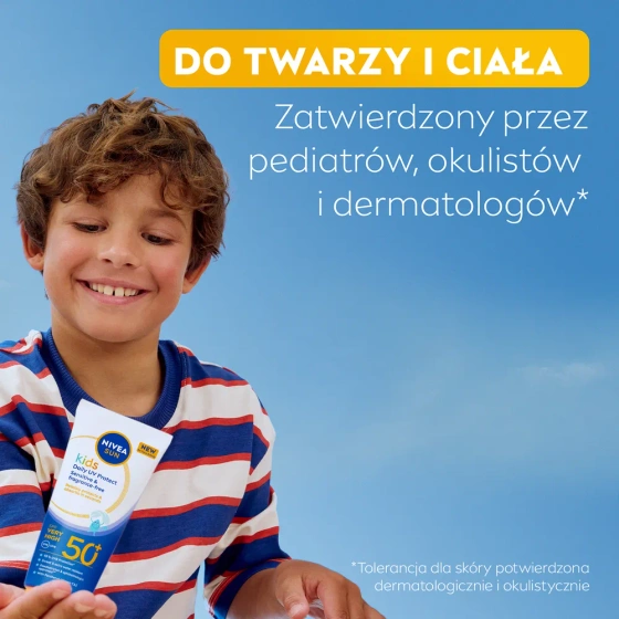 NIVEA SUN Kids Daily UV Protect дитячий бальзам для засмаги для обличчя та тіла SPF50+ 100 мл