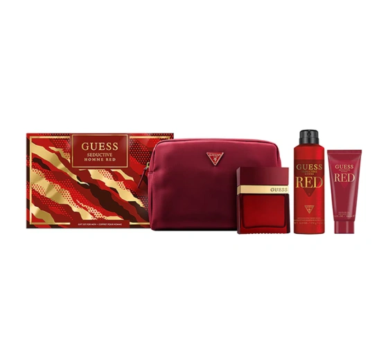Натисніть на картинку, щоб її збільшити Guess Red Seductive Homme туалетна вода 100 мл + дезодорант 226 мл + гель для душу 100 мл + косметичка