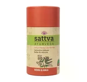 SATTVA AYURVEDA НАТУРАЛЬНА ТРАВ'ЯНА ФАРБА НА ОСНОВІ ХНИ ХНА З АМЛОЮ 150Г