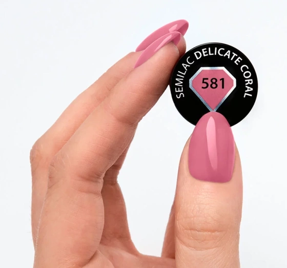 SEMILAC NUDE NAILS ГЕЛЬ-ЛАК 581 DELICATE CORAL 7МЛ