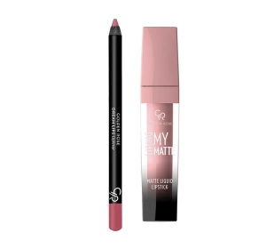 GOLDEN ROSE НАБІР МАТОВА ПОМАДА ДЛЯ ГУБ LIPING MY MATTE + КОНТУРНИЙ ОЛІВЕЦЬ DREAM LIPS