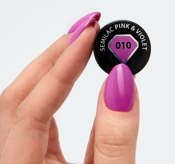 SEMILAC ГЕЛЬ-ЛАК UV HYBRID PINK VIOLET 010