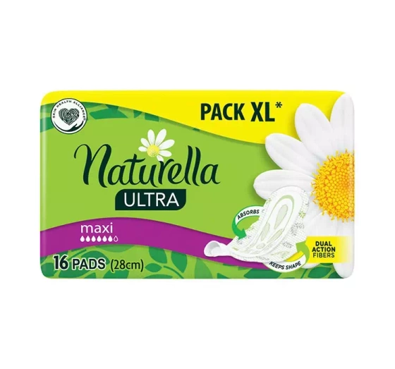 NATURELLA ULTRA MAXI 28 СМ ГІГІЄНІЧНІ ПРОКЛАДКИ З КРИЛЬЦЯМИ 16 ШТ