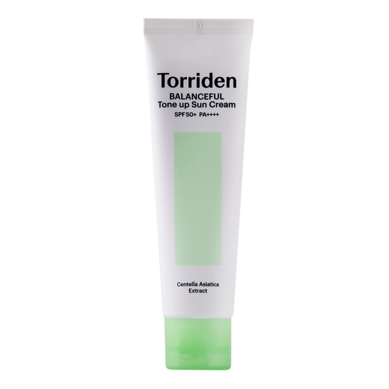 Натисніть на картинку, щоб її збільшити Torriden Balanceful Cica Tone-Up Sun Cream зволожуючий крем для обличчя з сонцезахисним фільтром та зеленим пігментом SPF50+ PA++++ 60 мл