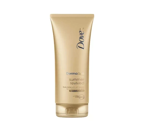 DOVE DERMA SPA SUMMER REVIVED БРОНЗИРУЮЩИЙ БАЛЬЗАМ ДЛЯ ТЕЛА ДЛЯ СВЕТЛОЙ КОЖИ 200МЛ