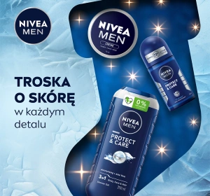 NIVEA MEN Caring Comfort Protect & Care Trio набір чоловічої косметики: гель для душу + кульковий антиперспірант + крем для тіла, обличчя та рук