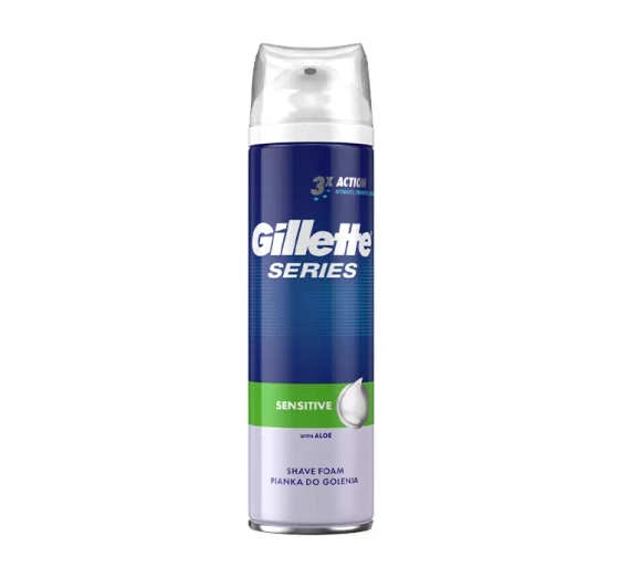 GILLETTE SERIES 3X ПЕНА ДЛЯ БРИТЬЯ С АЛОЭ ДЛЯ ЧУВСТВИТЕЛЬНОЙ КОЖИ 250МЛ