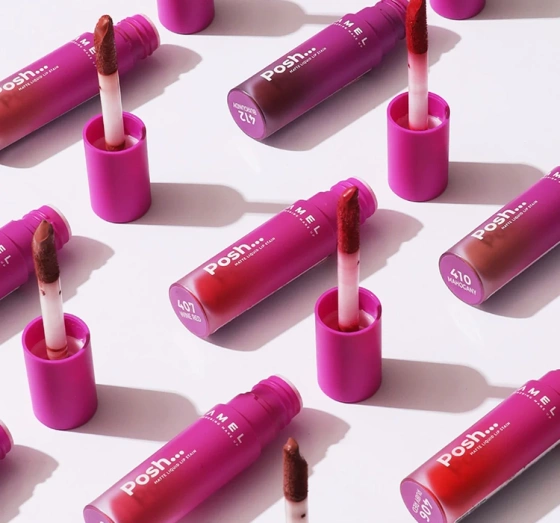 Натисніть на картинку, щоб її збільшити LAMEL COSMETICS POSH MATTE LIQUID LIP STAIN ПОМАДА ДЛЯ ГУБ 406 RUBY RED 4МЛ