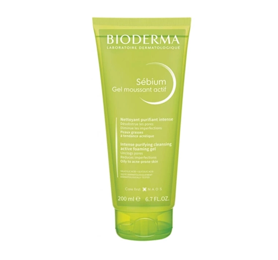 Bioderma Sebium активный очищающий гель для жирной и подверженной акне кожи 200 мл