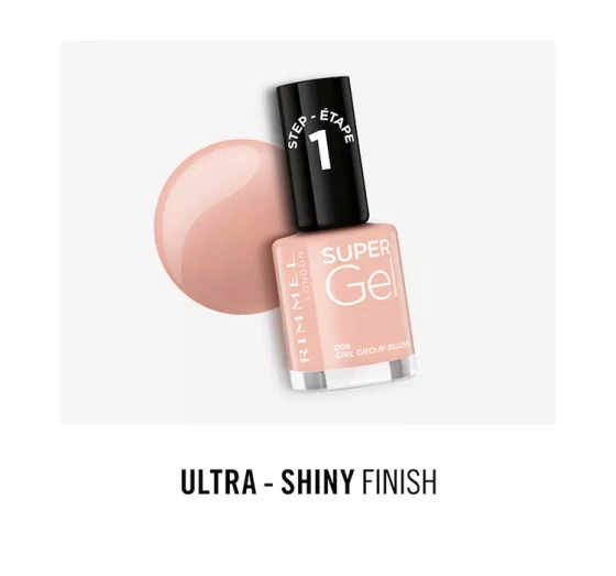 RIMMEL SUPER GEL ГЕЛЕВИЙ ЛАК ДЛЯ НІГТІВ  008 GIRL GROUP BLUSH 12МЛ