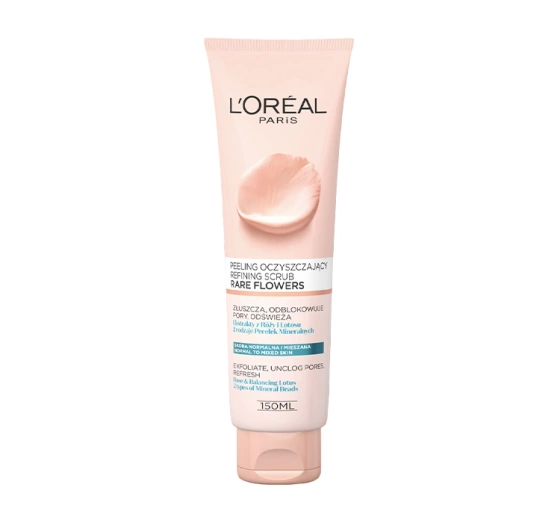 LOREAL RARE FLOWERS ОЧИЩАЮЩИЙ ПИЛИНГ НОРМАЛЬНАЯ И КОМБИНИРОВАННАЯ КОЖА 150МЛ