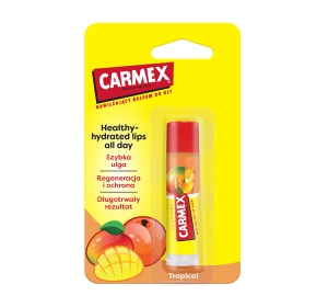 CARMEX УВЛАЖНЯЮЩИЙ БАЛЬЗАМ ДЛЯ ГУБ TROPICAL ПЕРСИК МАНГО 4,25Г