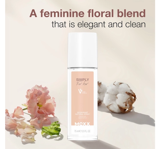 MEXX SIMPLY FOR HER DEODORANT NATURAL SPRAY ДЕЗОДОРАНТ 75МЛ