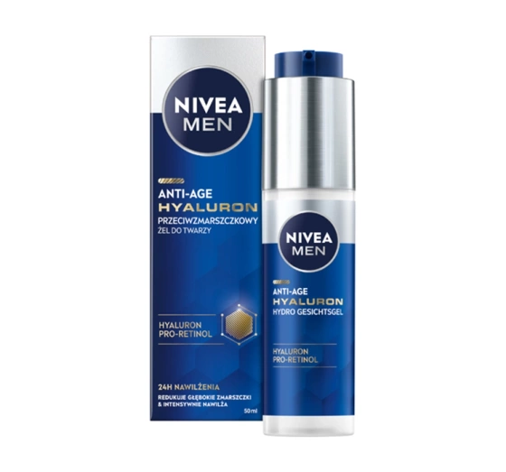 NIVEA MEN ANTI-AGE HYALURON ГЕЛЬ ДЛЯ ЛИЦА ПРОТИВ МОРЩИН ДЛЯ МУЖЧИН 50МЛ