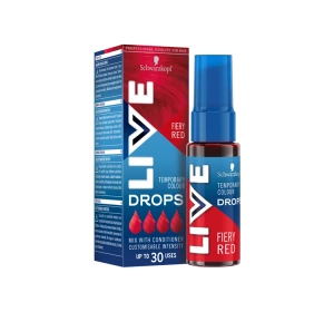 SCHWARZKOPF LIVE DROPS ПОЛУСТОЙКАЯ КРАСКА ДЛЯ ВОЛОС FIERY RED 30МЛ