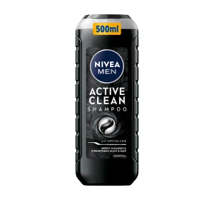 NIVEA MEN Active Clean живильний шампунь для волосся для чоловіків 500 мл