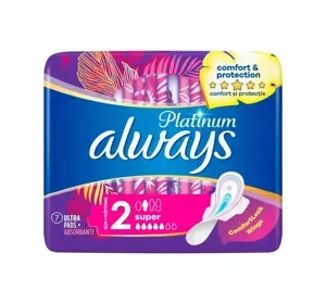 ALWAYS PLATINUM ГІГІЄНІЧНІ ПРОКЛАДКИ З КРИЛЬЦЯМИ 2 SUPER 7 ШТУК
