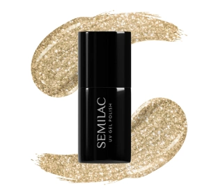 SEMILAC ГІБРИДНИЙ ЛАК УФ HYBRID GOLD DISCO 037