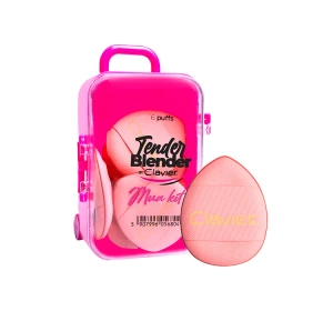 Clavier Tender Blender Mua Kit Набор мини-спонжей для макияжа в футляре Pink 6 штук