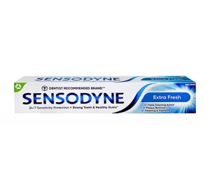 SENSODYNE EXTRA FRESH ЗУБНА ПАСТА З ГЕЛЕВОЮ СМУЖКОЮ ДЛЯ ДОДАТКОВОЇ СВІЖОСТІ 75МЛ