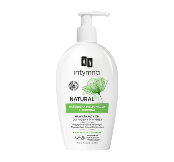 AA INTYMNA NATURAL УВЛАЖНЯЮЩИЙ ГЕЛЬ ДЛЯ ИНТИМНОЙ ГИГИЕНЫ 300МЛ