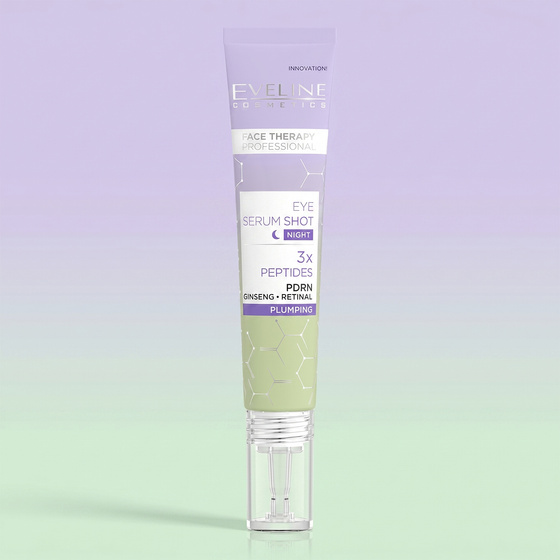 Нажмите на картинку, чтобы ее увеличить Eveline Cosmetics Face Therapy Eye Serum Shot антивозрастная сыворотка для кожи вокруг глаз на ночь 20 мл