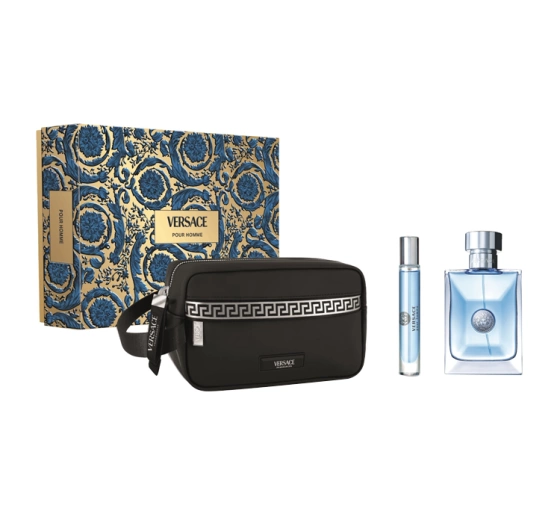VERSACE POUR HOMME НАБОР ТУАЛЕТНАЯ ВОДА СПРЕЙ 100 МЛ + 10 МЛ + КОСМЕТИЧКА 
