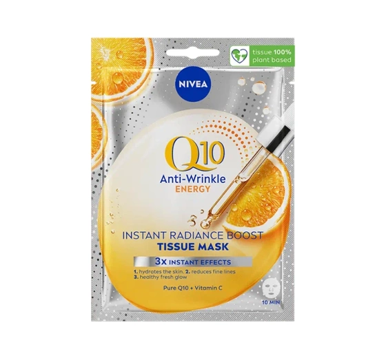 Натисніть на картинку, щоб її збільшити NIVEA Q10 PLUS ТКАНИННА МАСКА ПРОТИ ЗМОРШОК