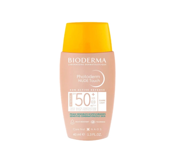 Bioderma Photoderm Nude Touch Mineral мінеральний тональний засіб SPF50+ з ефектом Nude Light 40 мл
