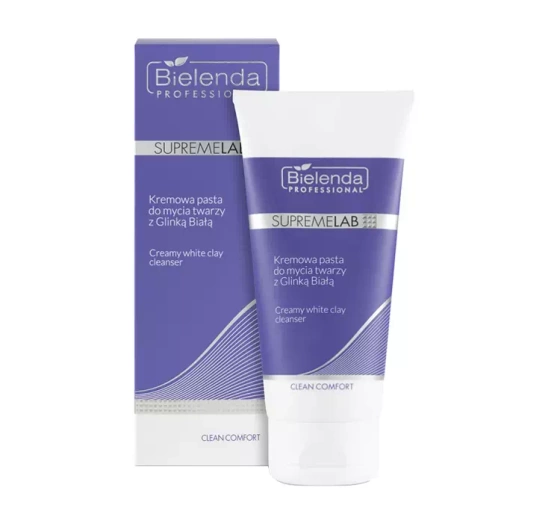 BIELENDA PROFESSIONAL SUPREMELAB CLEAN COMFORT КРЕМОВАЯ ПАСТА ДЛЯ УМЫВАНИЯ ЛИЦА С БЕЛОЙ ГЛИНОЙ 150Г