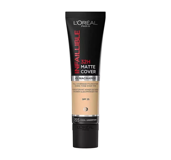 LOREAL PARIS INFAILLIBLE 24H MATTE COVER СТІЙКИЙ МАТУЮЧИЙ ТОНАЛЬНИЙ ЗАСІБ 155 NATURAL ROSE 30МЛ