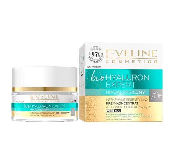 EVELINE BIO HYALURON EXPERT 70+ ИНТЕНСИВНО РЕГЕНЕРИРУЮЩИЙ КРЕМ-КОНЦЕНТРАТ 50МЛ