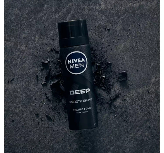 NIVEA MEN DEEP ПІНКА ДЛЯ ГОЛІННЯ З АКТИВОВАНИМ ВУГІЛЛЯМ 200МЛ