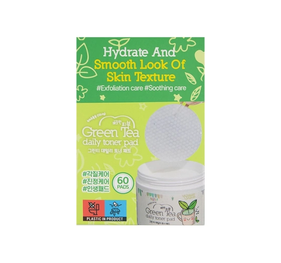 Esfolio Green Tea тонізуючі диски для обличчя з екстрактом зеленого чаю 60 шт